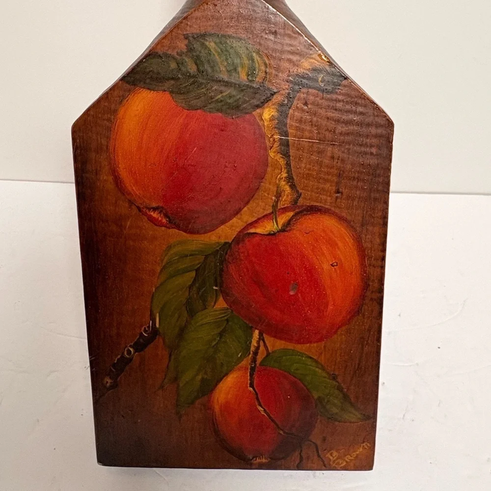 Vintage Hand Painted Wood Cutting Board